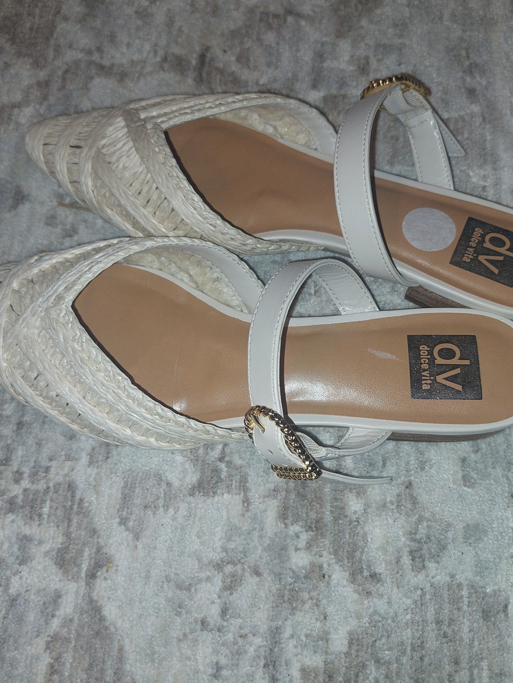Dolce Vita Domain Raffia Flat Pointed-Toe Mules - Picture 5 of 5